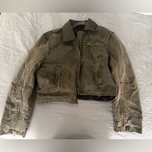 BlankNYC Brown distressed barn jacket